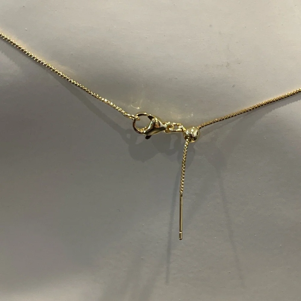 14k Gold Plated and coral mushroom pendant necklace - Picture 2 of 3